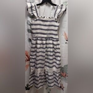 Striped Maxi Dress in Blue and White
